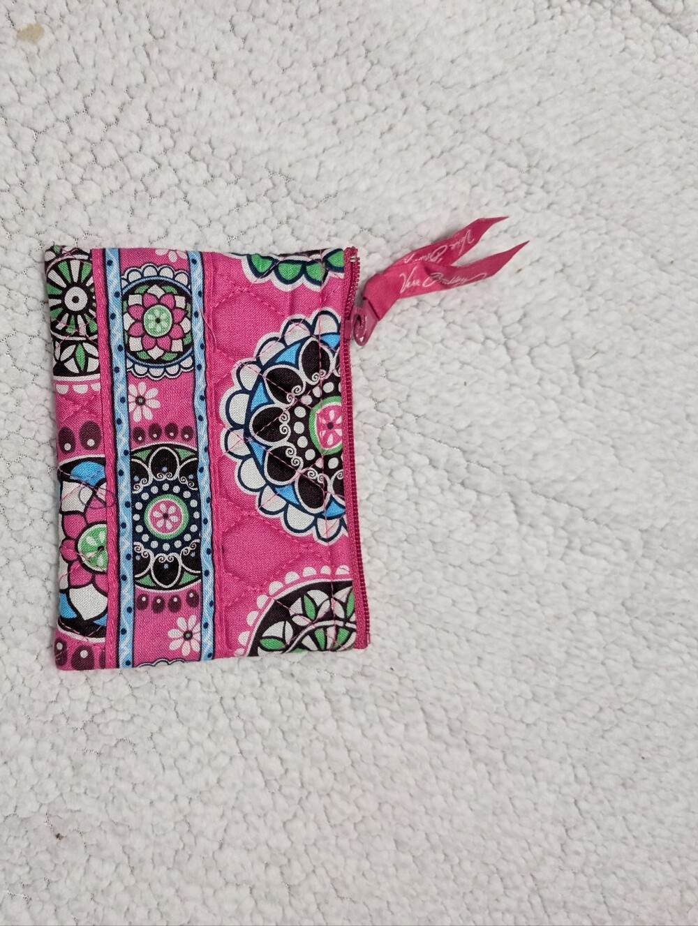 Vera Bradley cosmetic pouch in the retired "Cupcakes Pink" pattern